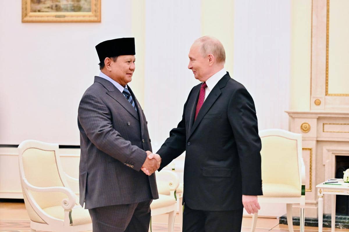 Presiden Rusia, Vladimir Putin bertemu dengan Presiden Prabowo Subianto di Istana Kremil, Rabu (10/12/2025) (dok. Sekretariat Presiden)