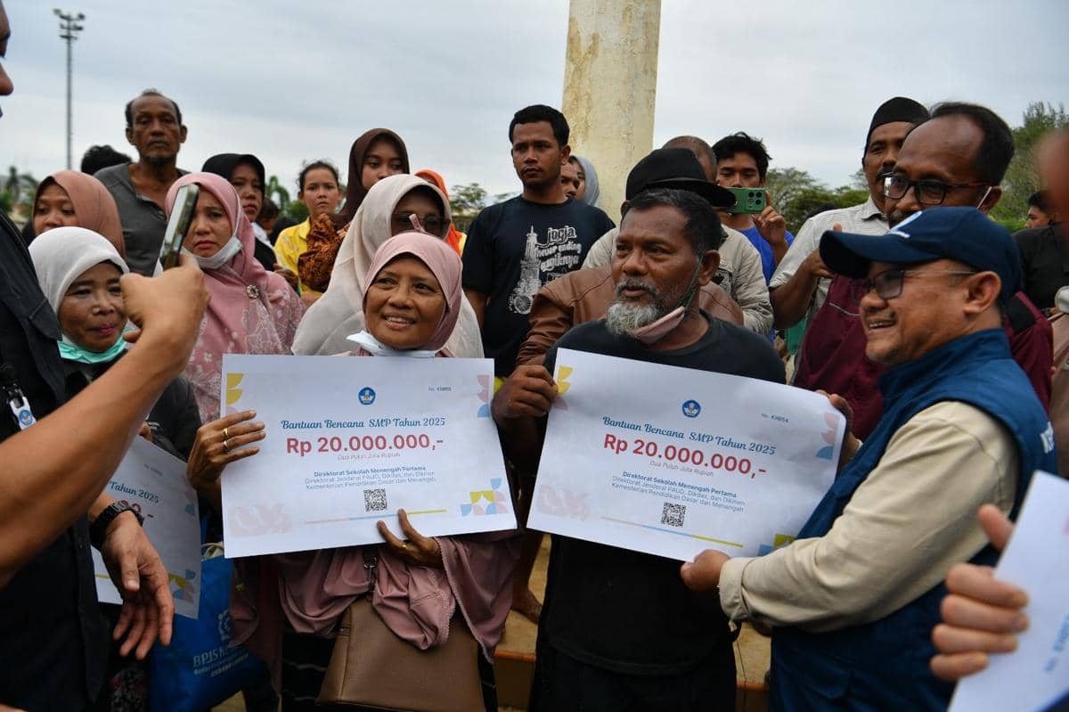 Mendikdasmen Abdul Mu'ti, mengunjungi wilayah Kabupaten Aceh Tamiang