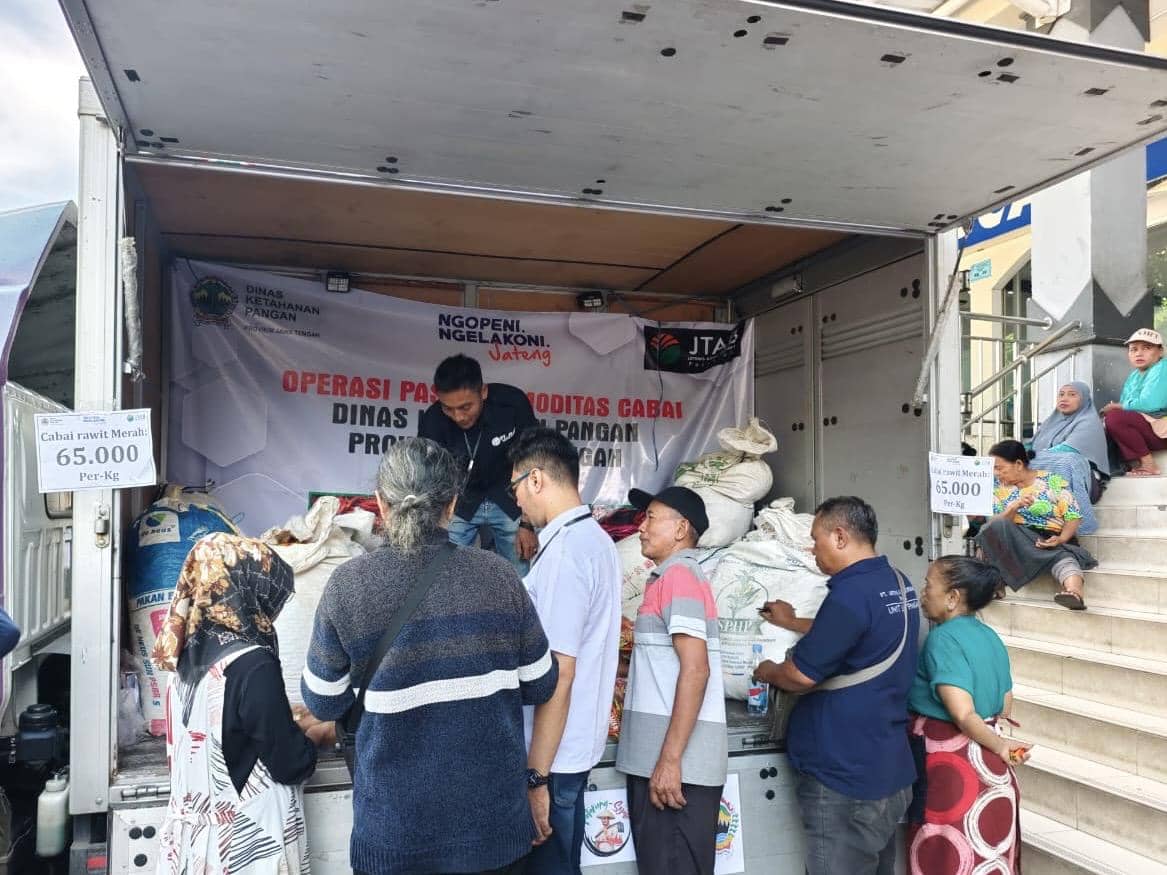 operasi pasar, cabai rawit, cabai merah, tpid jateng