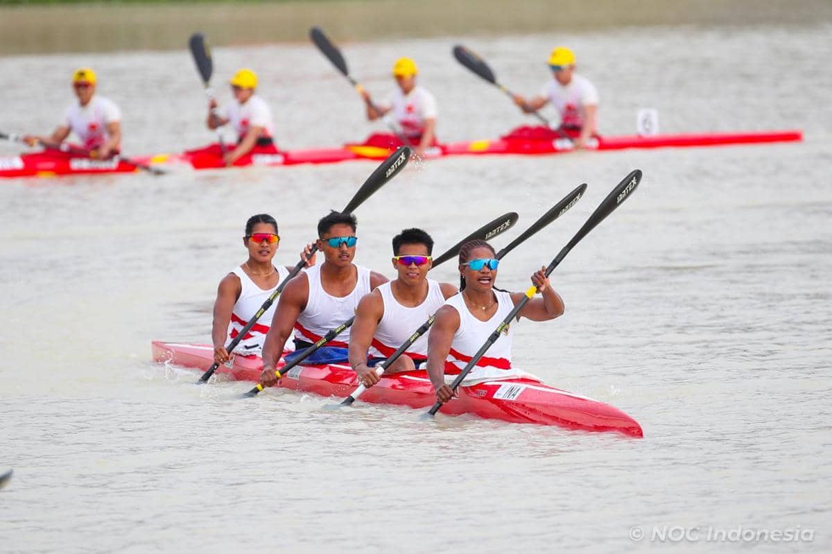 Tim canoe Indonesia di SEA Games 2025. (Dok. NOC Indonesia / Tetuko Merdianto)