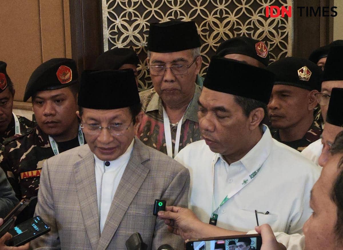 Nasaruddin Umar bersama Pj Ketum PBNU, Zulfa Mustofa (IDN Times/Yosafat Diva Bayu Wisesa)