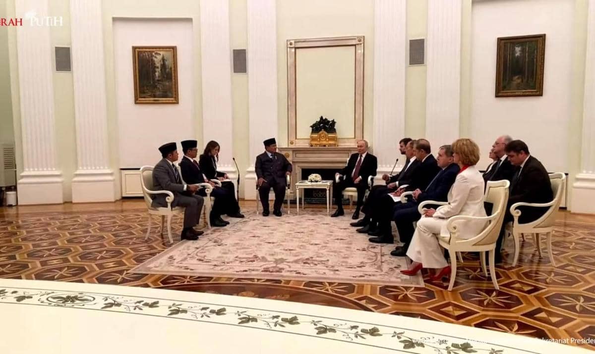 Presiden Rusia, Vladimir Putin bertemu dengan Presiden Prabowo Subianto di Moskow, Rabu (10/12/2025) (Youtube.com/Sekretariat Presiden)