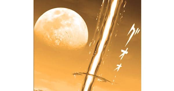 Bulan di momen pertarungan Child Emperor vs Phoenix Man - One Punch Man