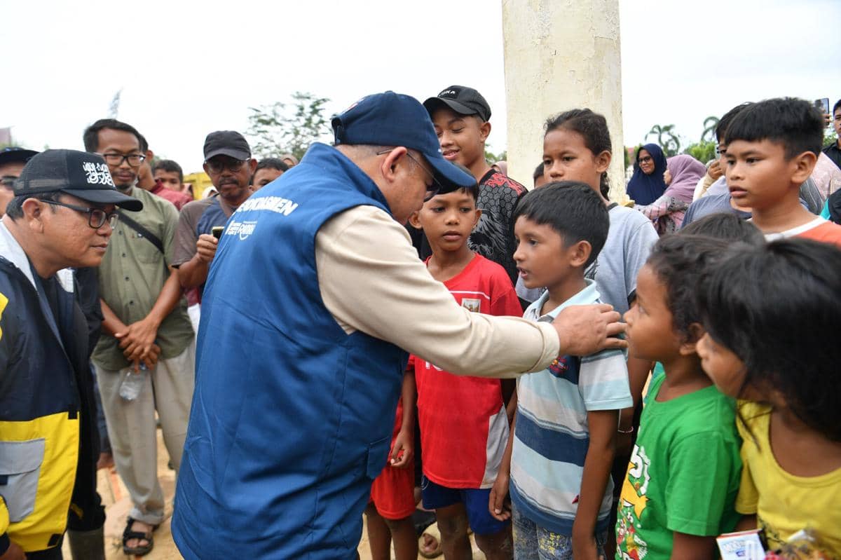 Mendikdasmen Abdul Mu'ti, mengunjungi wilayah Kabupaten Aceh Tamiang