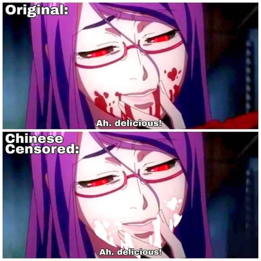 meme adegan anime disensor