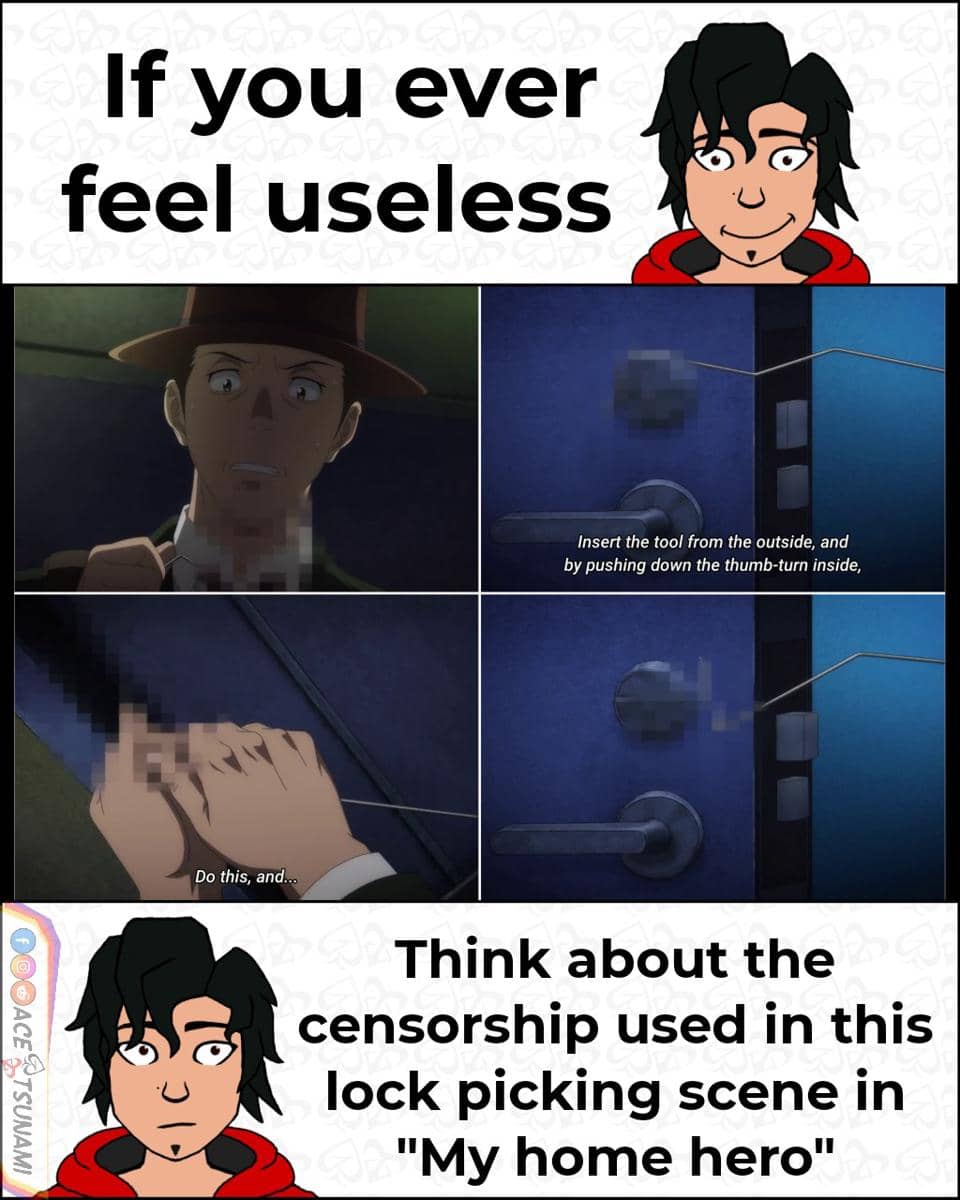 meme adegan anime disensor