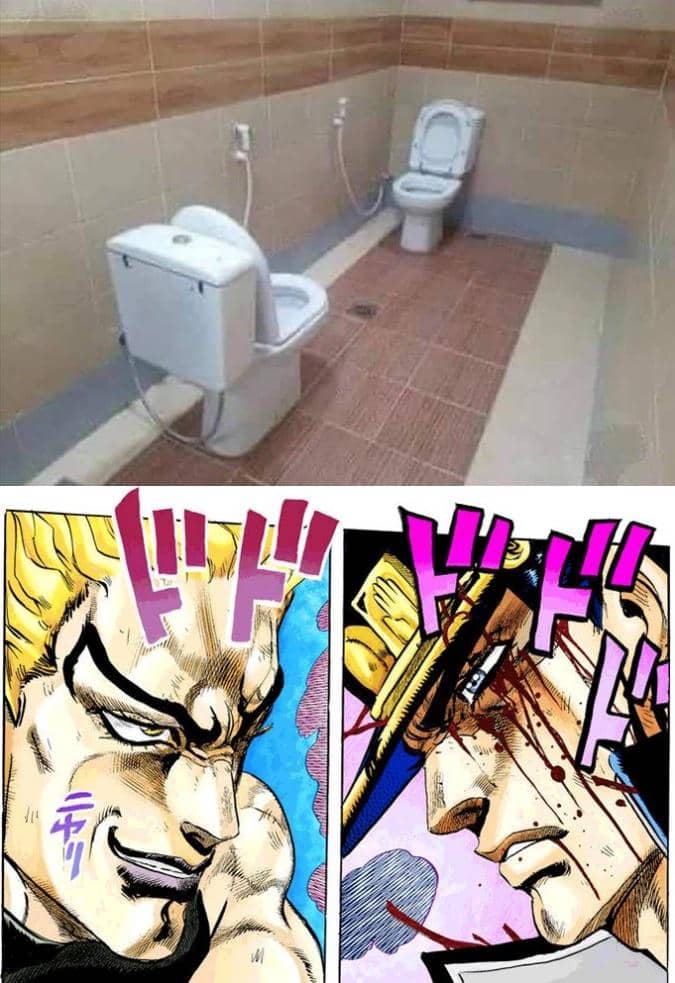 meme anime tentang flush toilet
