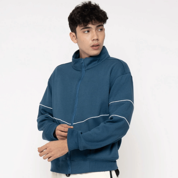 M231 Jaket Fleece Vintage Back On Track Biru 2579A