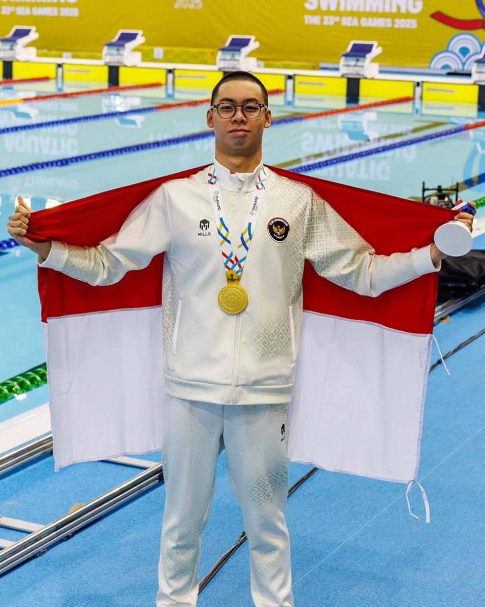 Jason Donovan Yusuf raih emas kelas 50 m gaya punggung putra di SEA Games 2025