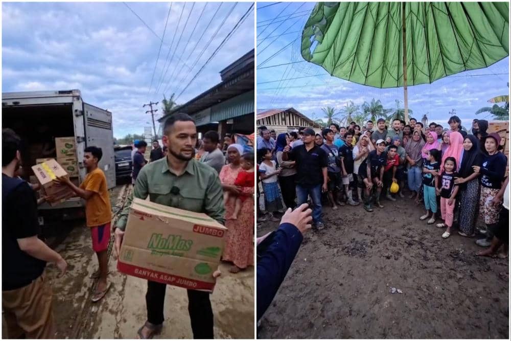 Teuku Wisnu menyalurkan 14 ton logistik ke Aceh Tamiang.