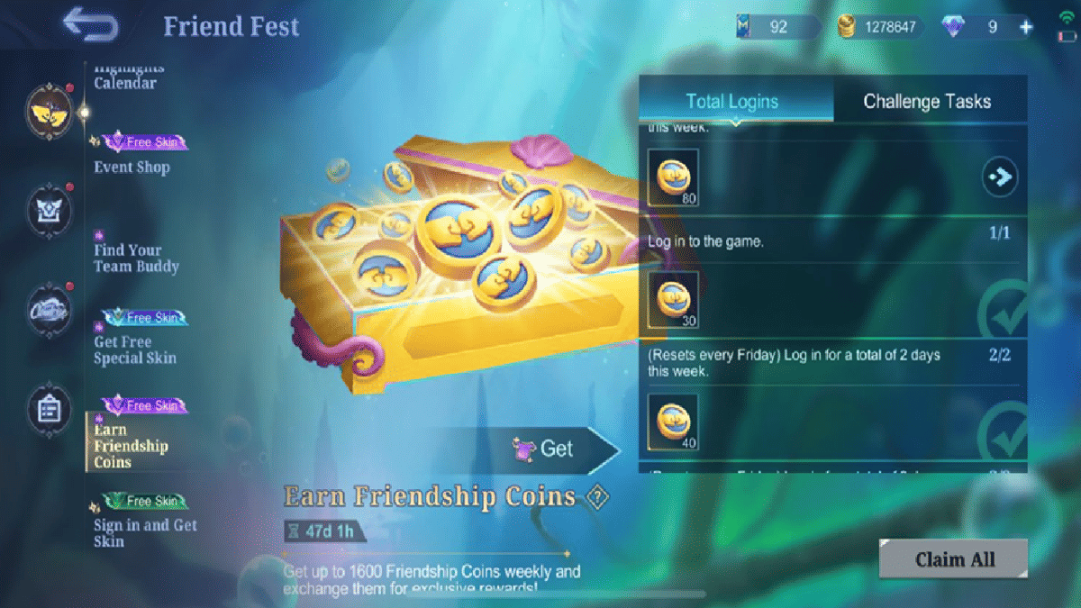 selesaikan misi Friend Fest untuk dapatkan skin SpongeBob SquarePants