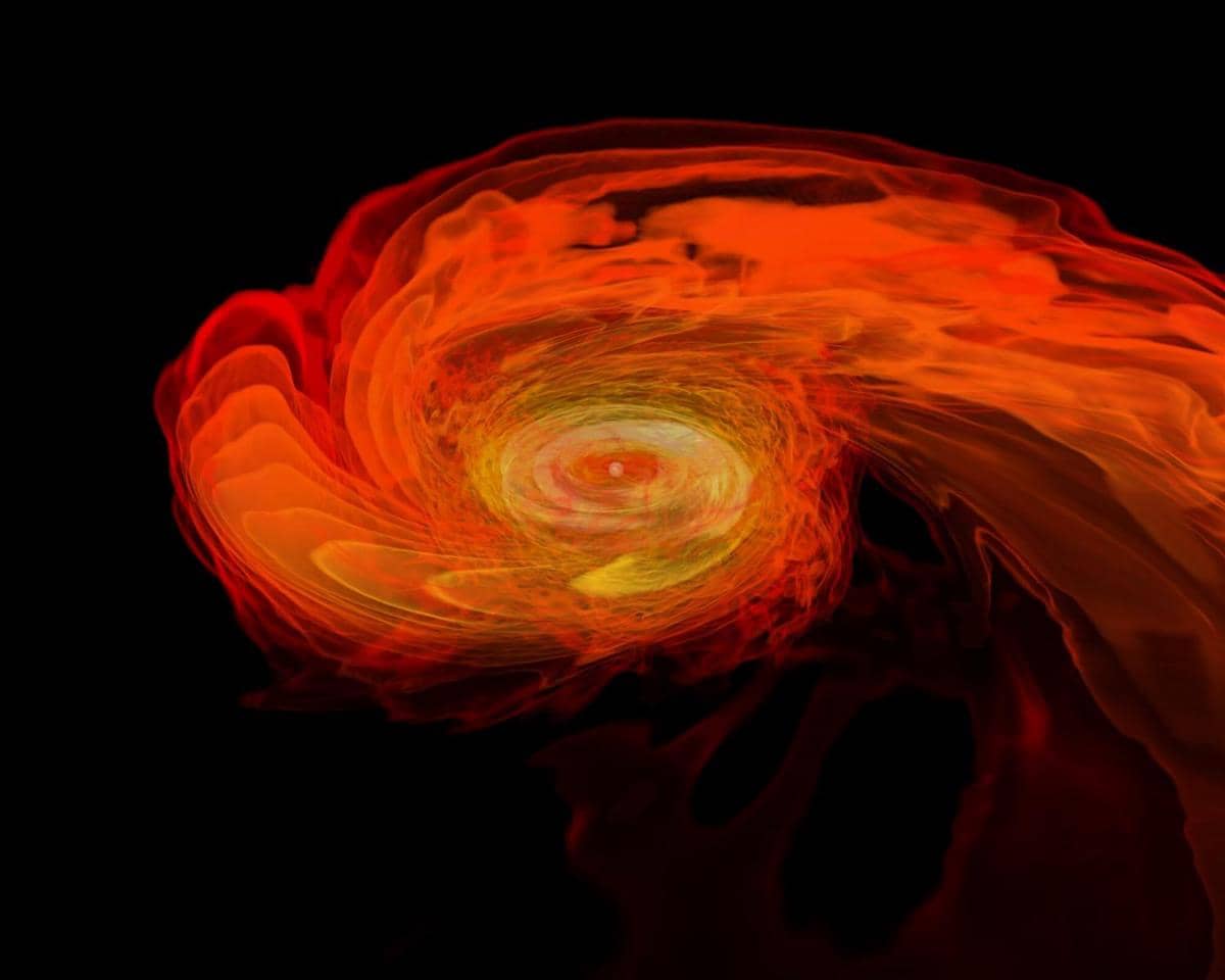 Ilustrasi inti matahari yang berputar lebih cepat dari permukaannya