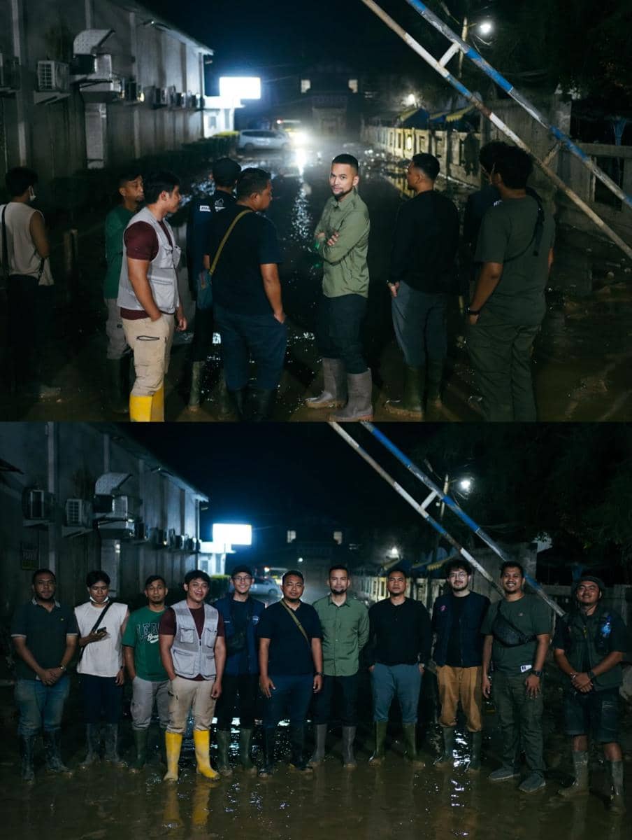 Teuku Wisnu menyalurkan 14 ton logistik ke Aceh Tamiang.