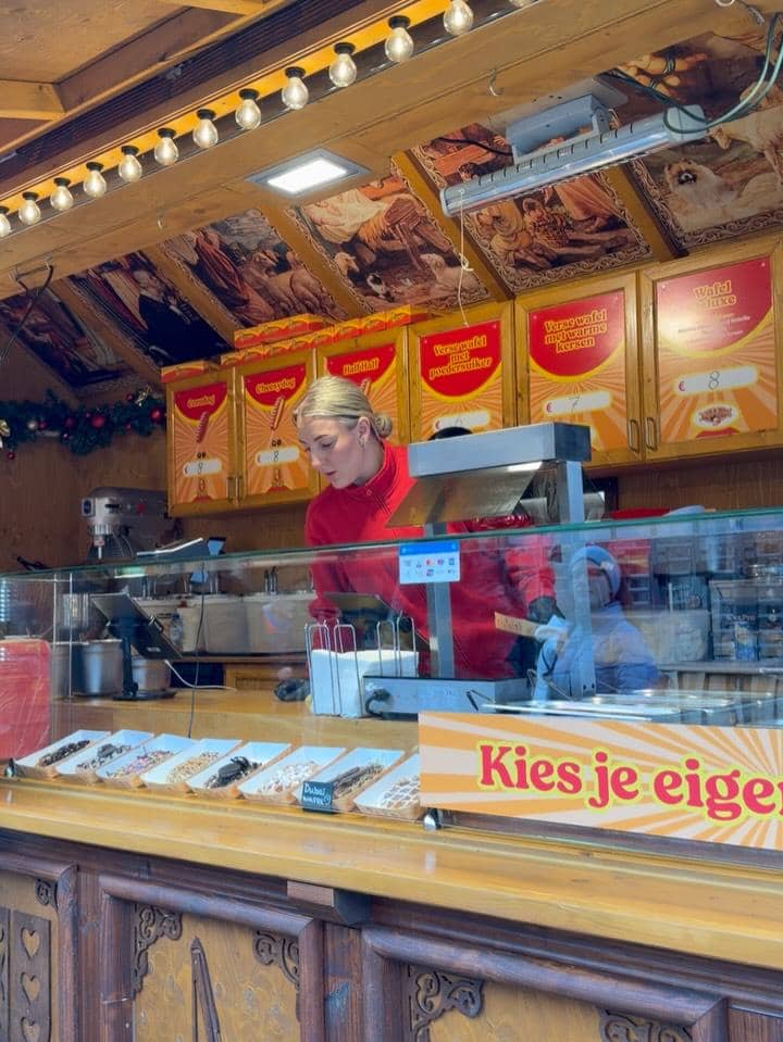 Jennifer Coppen liburan musim dingin di Belanda