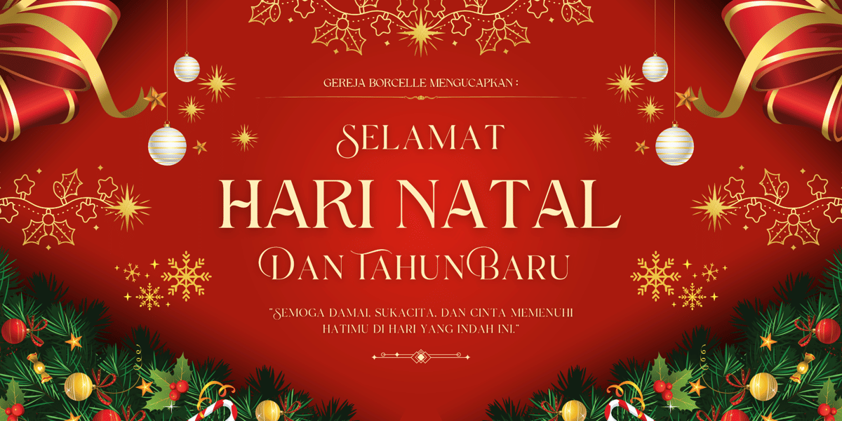 Spanduk Hari Natal dan Tahun Baru Merah dan Emas.png