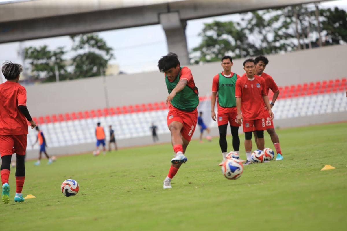 Simulasi laga Sumsel United.