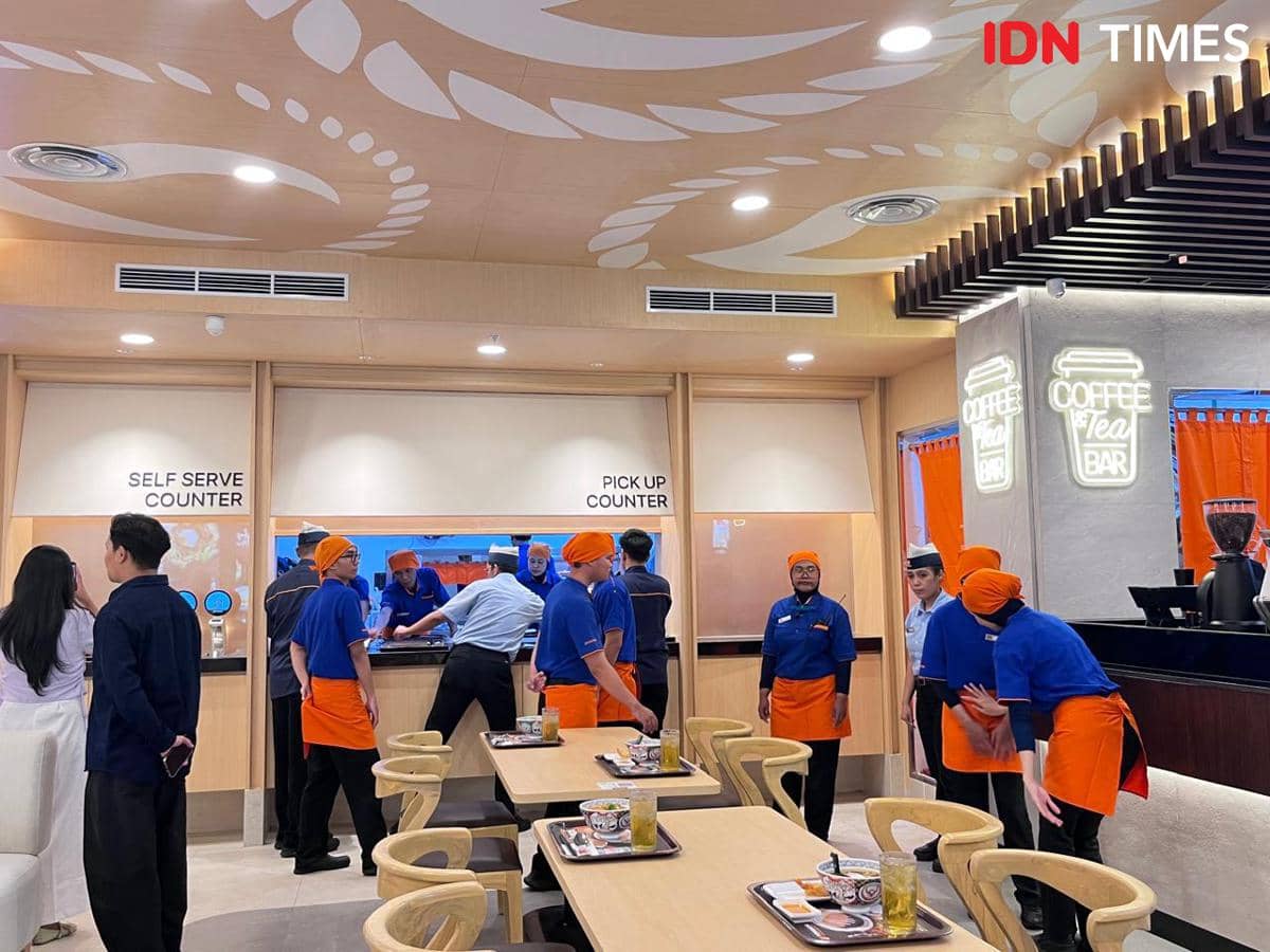 Potret konsep baru Yoshinoya, Grand Indonesia, Jakarta Pusat