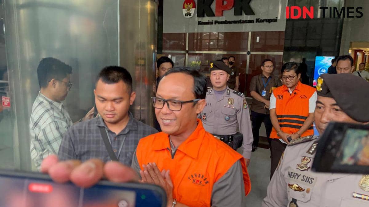 Bupati Lampung Tengah Ardito di Gedung Komisi Pemberantasan Korupsi (KPK).