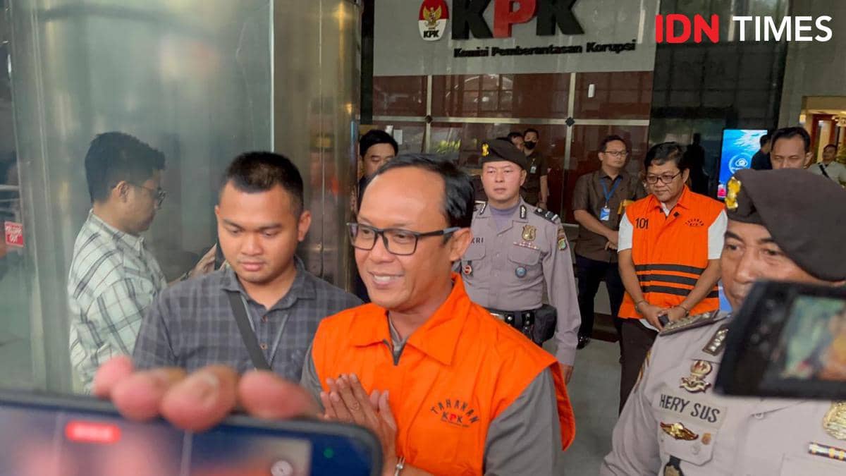 Bupati Lampung Tengah Ardito di Gedung Komisi Pemberantasan Korupsi (KPK).