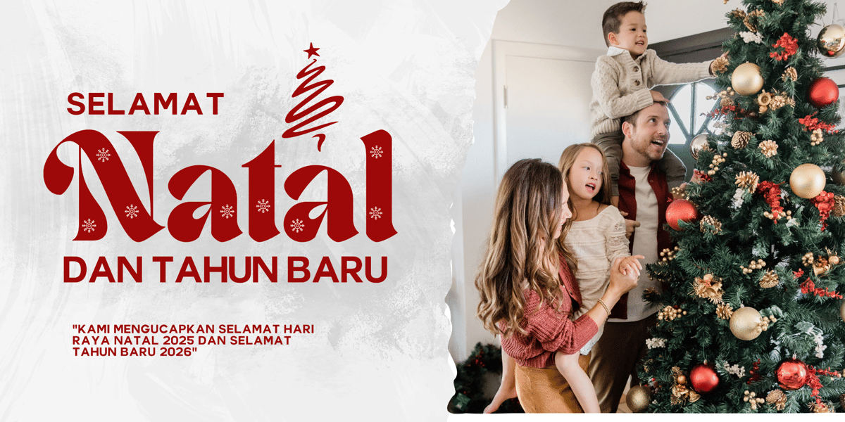 Putih dan Merah Modern Minimalis Ucapan Selamat Natal dan Tahun Baru Banner Horizontal.png