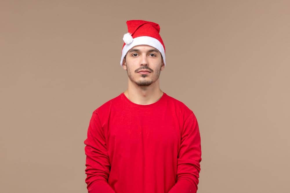 ilustrasi outfit Natal cowok