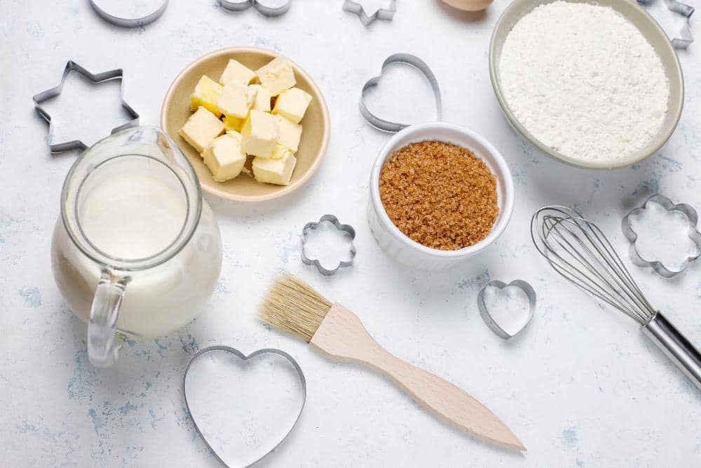 ilustrasi bahan butter cookies