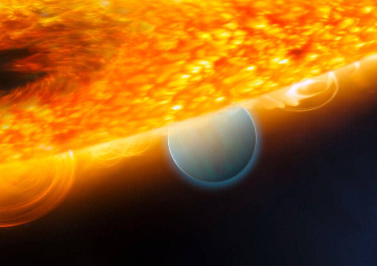 Ilustrasi planet HD 189733b yang suhunya setara tungku pelebur batuan