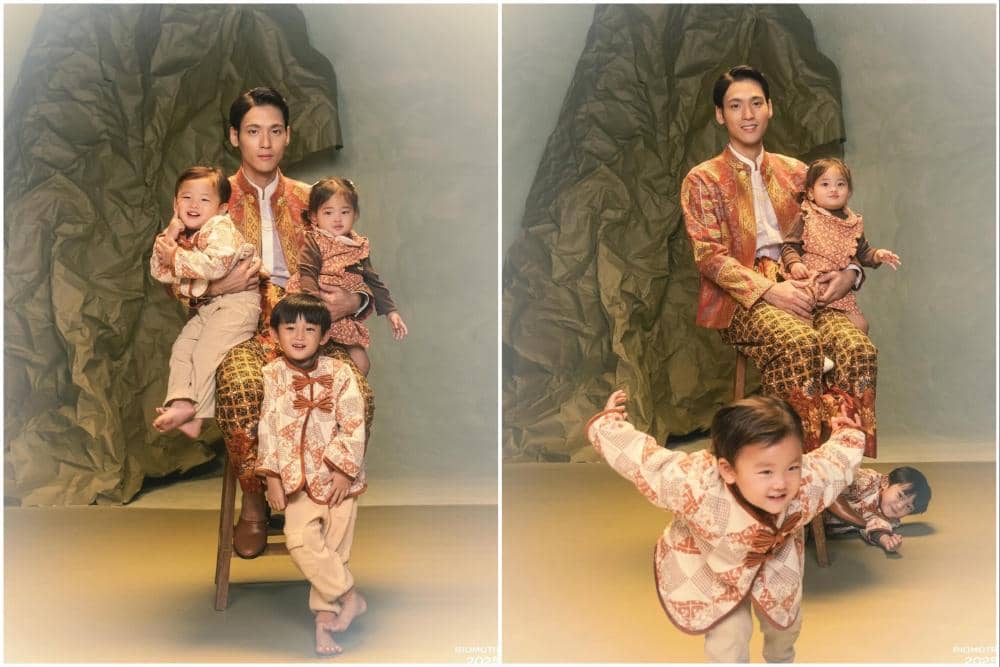 Photoshoot Na Daehoon dan Trio Na berbusana songket dan batik 