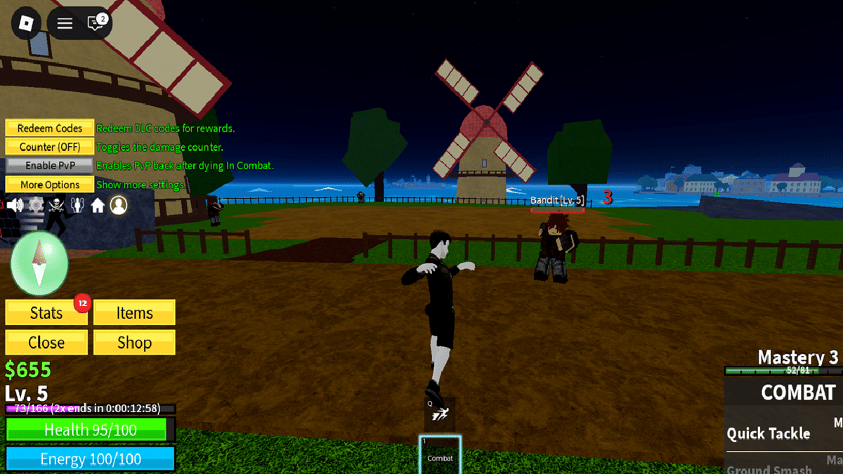 indikator 2x EXP aktif dapat dilihat di bawah indikator level