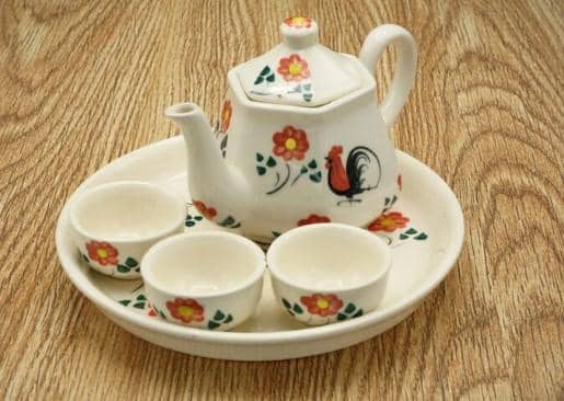 Ilustrasi tea set 