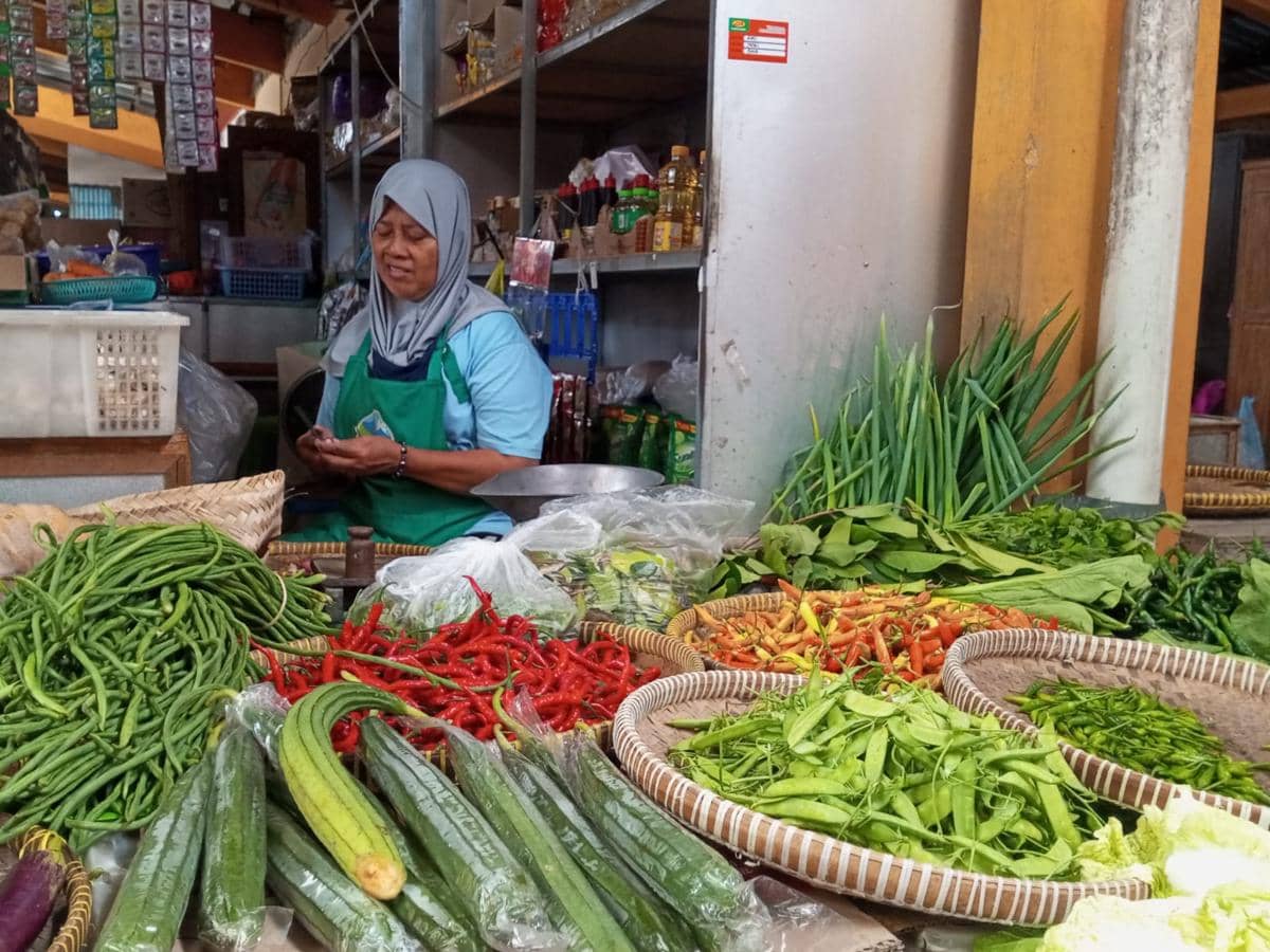 Pedagang cabai di Pasar Bantul