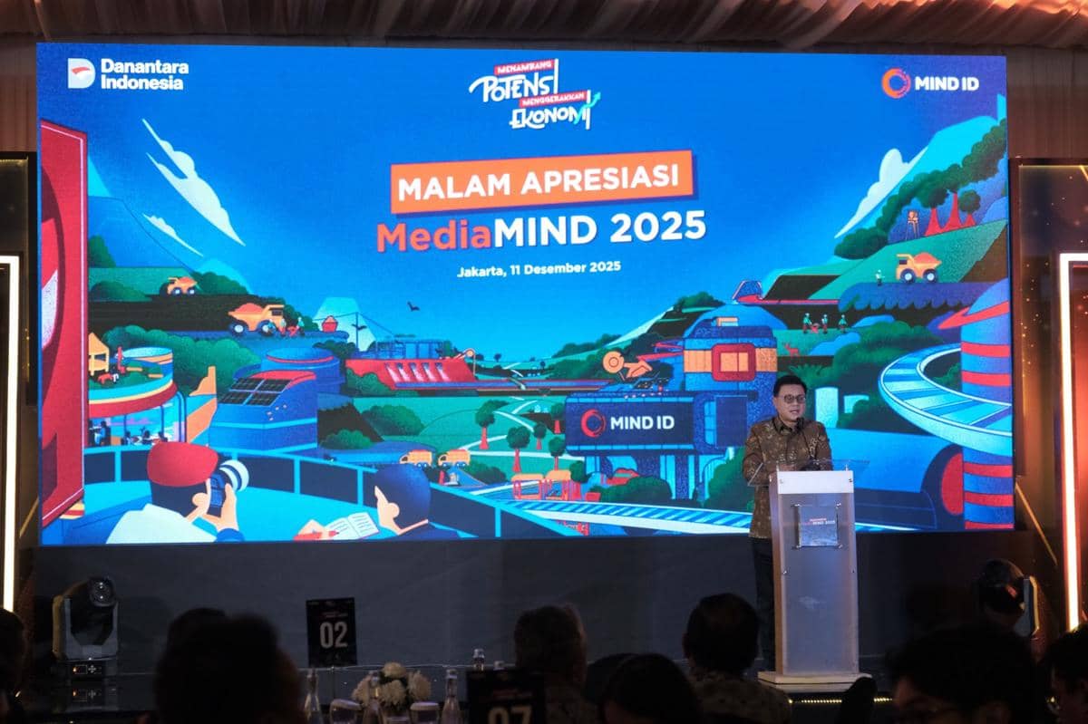 Wakil Direktur Utama MIND ID, Dany Amru Ichdan saat menyampaikan sambutan di malam apresiasi MediaMIND 2025 (dok.MIND ID)
