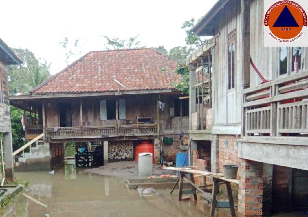 Desa Kertayu dan Desa Tebing Bulang mulai terendam usai curah hujan tinggi terjadi dalam beberapa hari terakhir