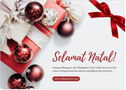 Ilustrasi kartu ucapan Natal 2025 (Canva/By c l a s h i e)