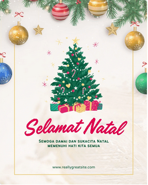Ilustrasi kartu ucapan Natal 2025 (Canva/By dansdesign)