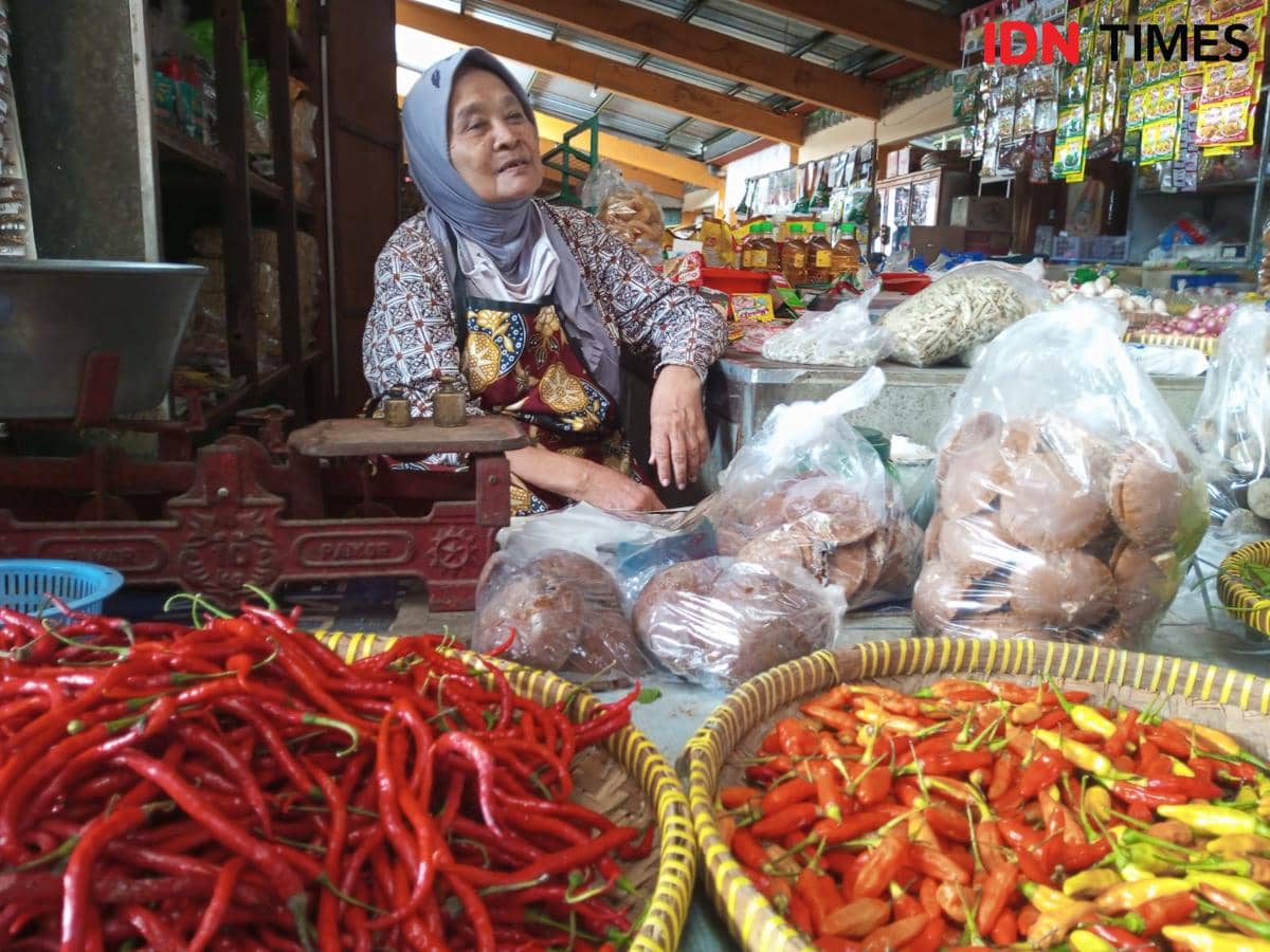 Pedagang cabai di Pasar Bantul