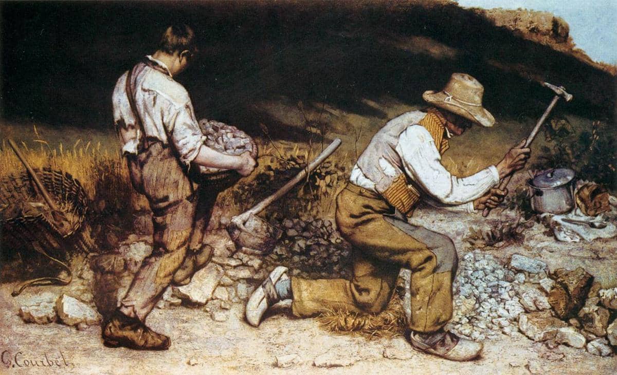 Lukisan Gustave Courbet - The Stonebreakers