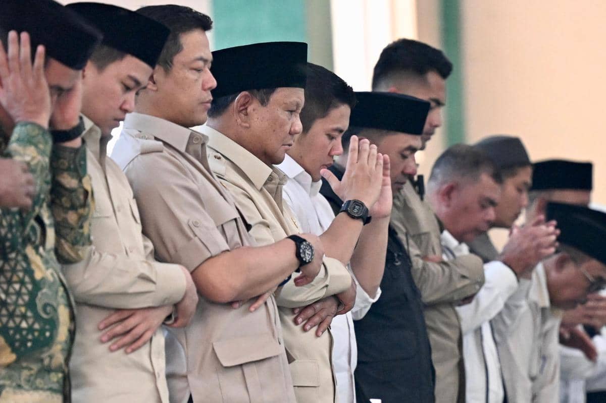 Presiden Prabowo di Masjid Besar Al-Abrar, Kecamatan Kebayakan, Kabupaten Aceh Tengah (dok. Sekretariat Presiden)