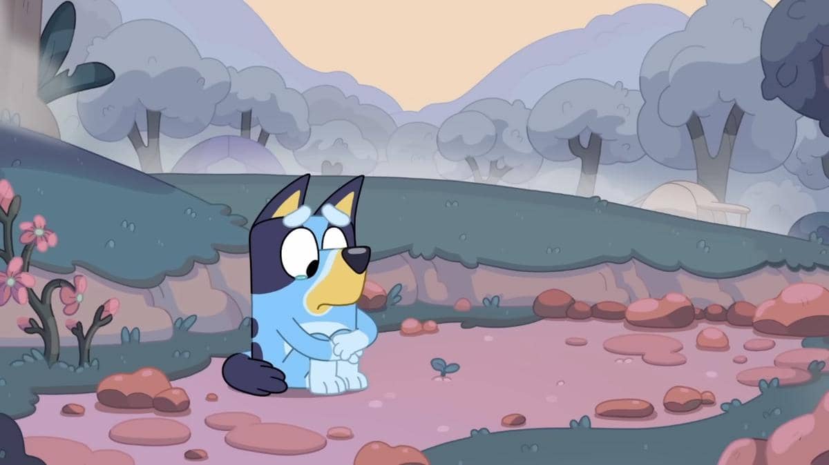 Momen Bluey merasa sedih dan kehilangan temannya (Tangkapan layar YouTube/ Bluey - Official Channel)