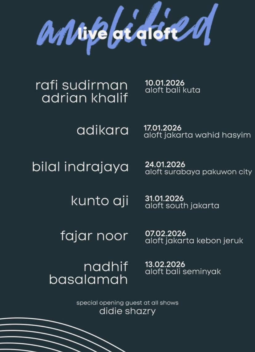 daftar lineup Live At Aloft Amplified