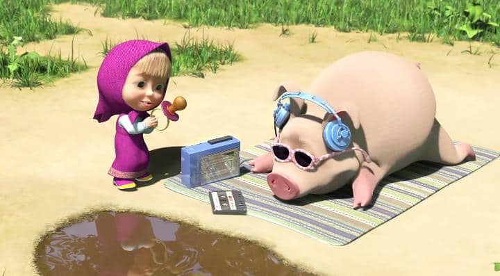 Masha dan binatang peliharaannya