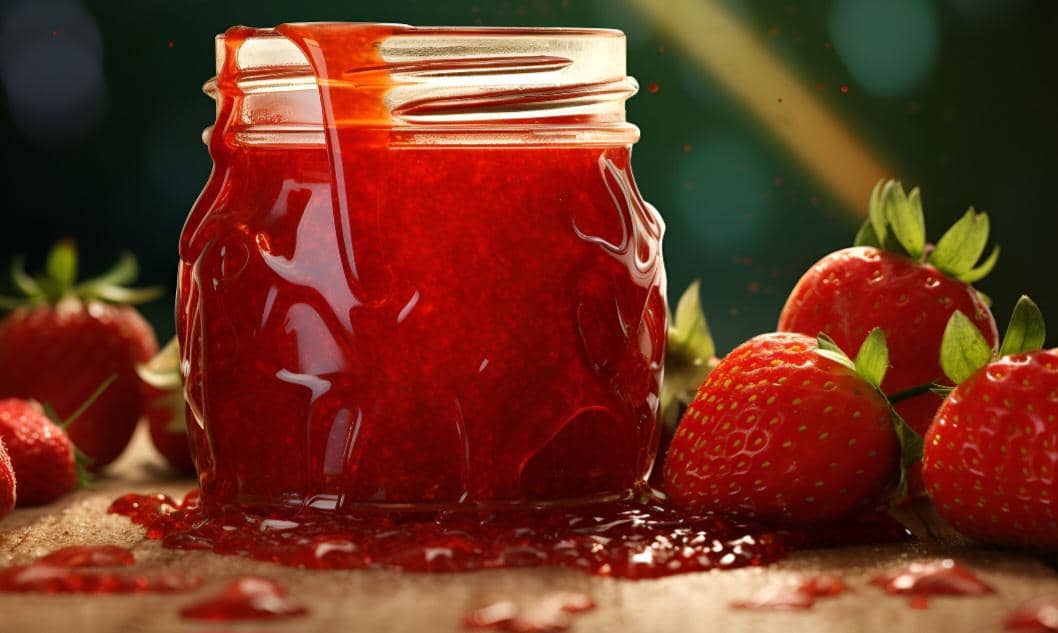 ilustrasi selai stroberi