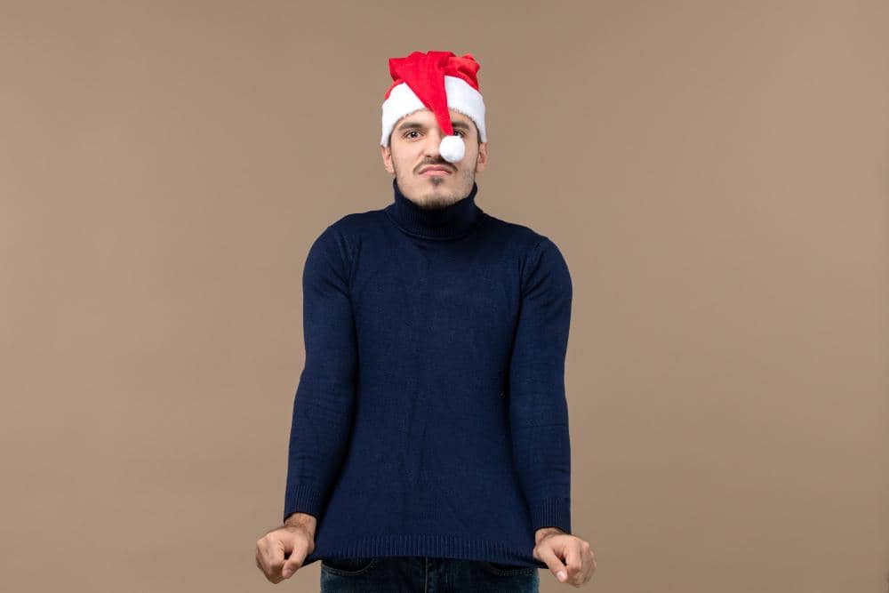 ilustrasi outfit Natal cowok