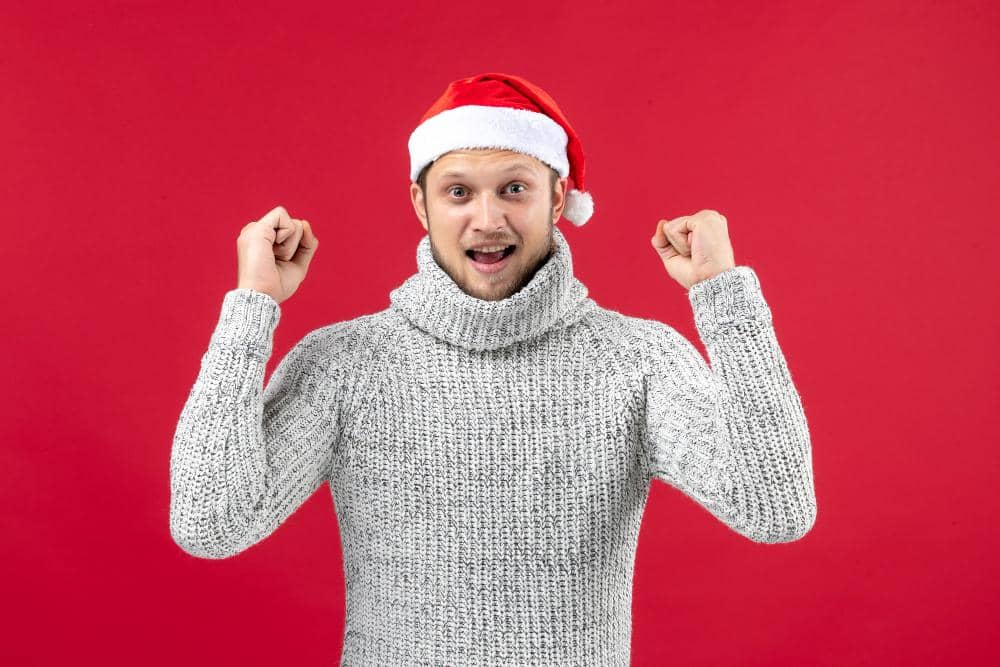 ilustrasi outfit sweater Natal cowok