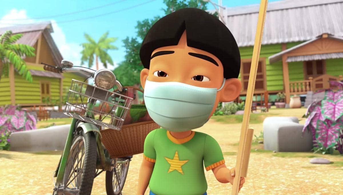 Potret Mail mengantarkan pesanan daun pisang