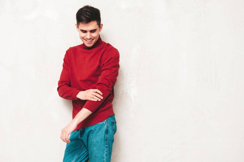 ilustrasi outfit Natal cowok