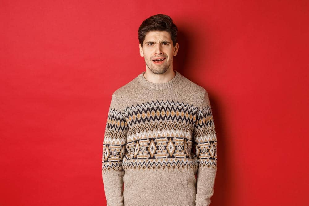 ilustrasi outfit sweater Natal cowok