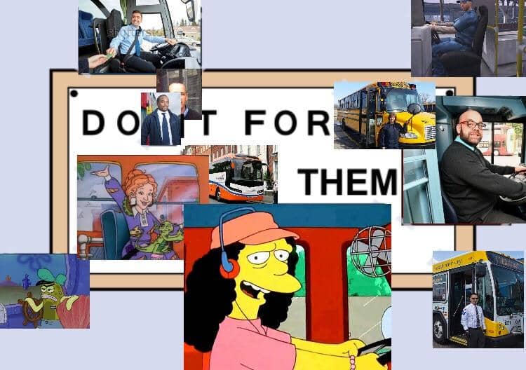 meme kartun tentang sopir bus