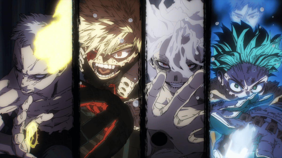 All For One, Katsuki Bakugo, Tomura Shigaraki, dan Izuku Midoriya
