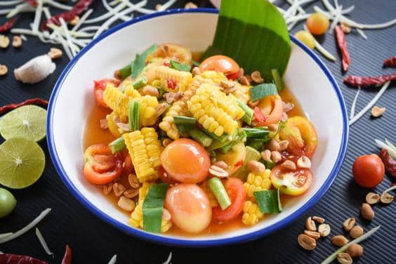 Ilustrasi salad jagung